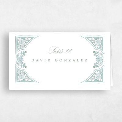 Iceberg, Blue Wedding Place Card - Reed