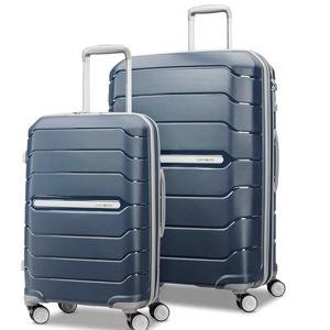 Samsonite Freeform 2-Piece Luggage Set - Carry-On & Large Checked Luggage with Dual Spinner Wheels - Durable Polypropylene Hardshell - TSA Lock, Airline-Approved - Expandable Hard Shell - Navy