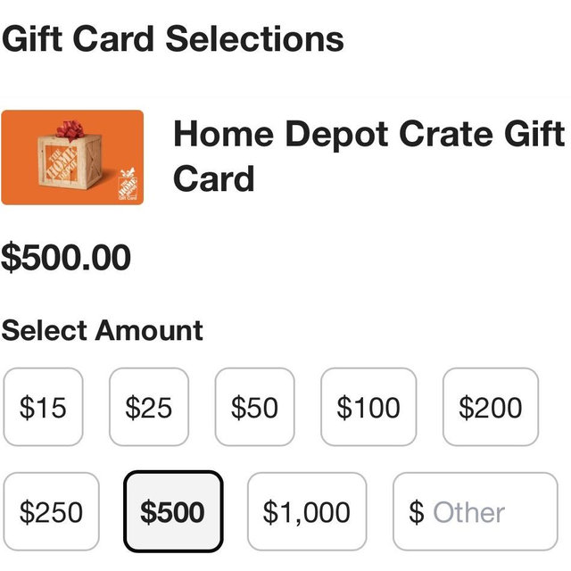 Home Depot Gift Card
