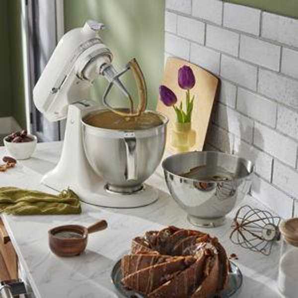 Artisan® Series 5 Quart Tilt-Head Stand Mixer with Premium Accessory Pack - Porcelain White | KitchenAid US