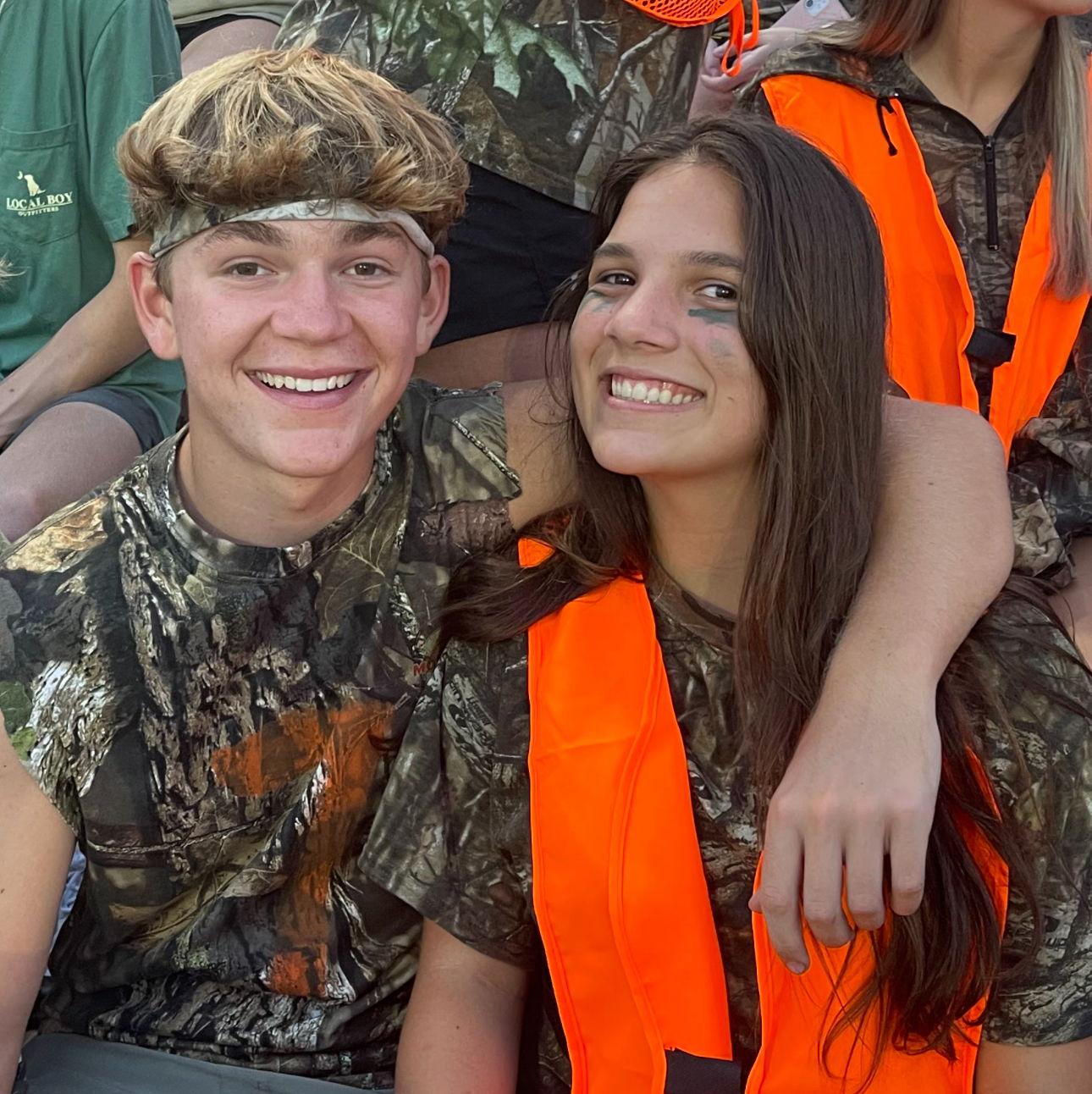 This was the first of many themed football nights that the couple spent together. They went ALL OUT for every single football game theme. GO RAIDERS!!!