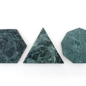Marble Triangle Trivet - Forest