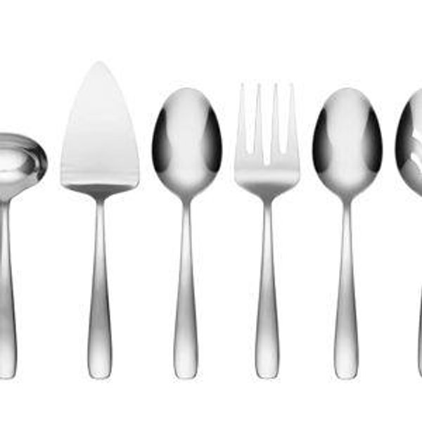 Cambridge Silversmiths Bourne Mirror Oversized 6 Piece Serving Set, Silver