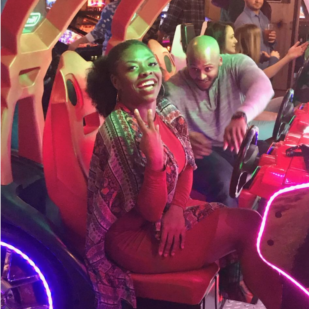 Reaction to Renisha's arcade game victory vs. John.