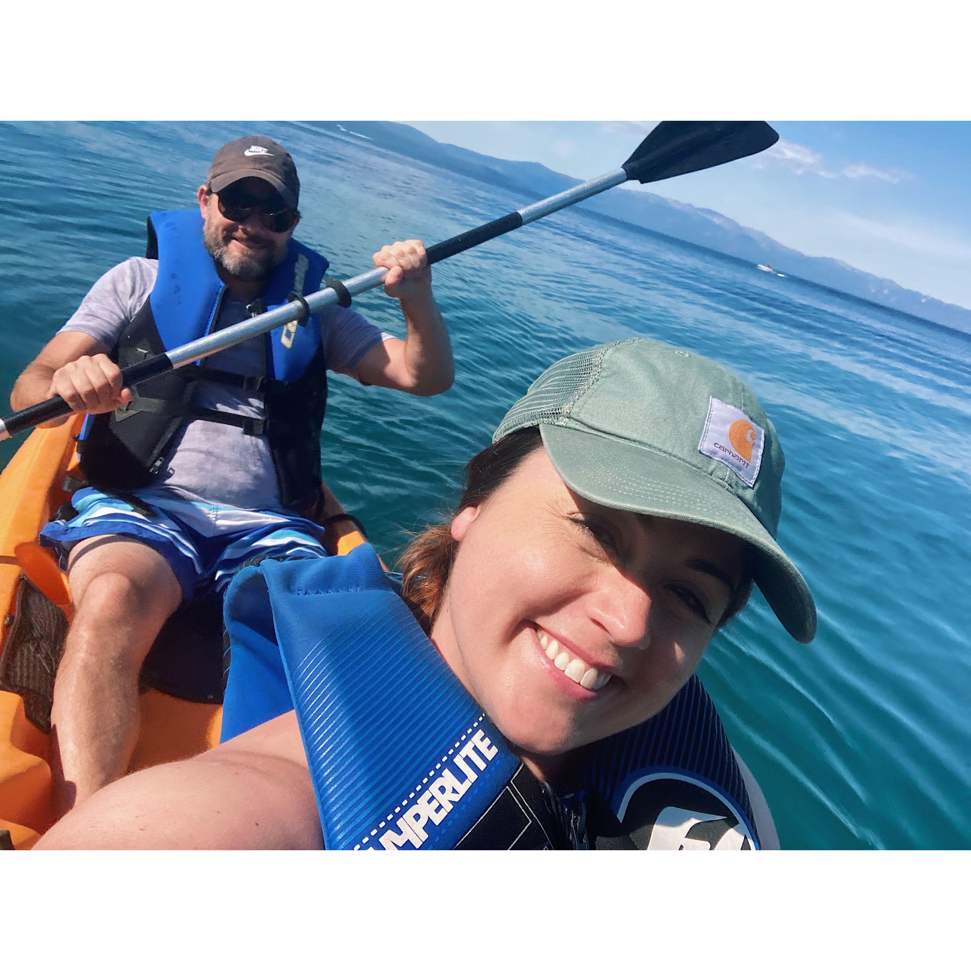 Kayaking in Lake Tahoe