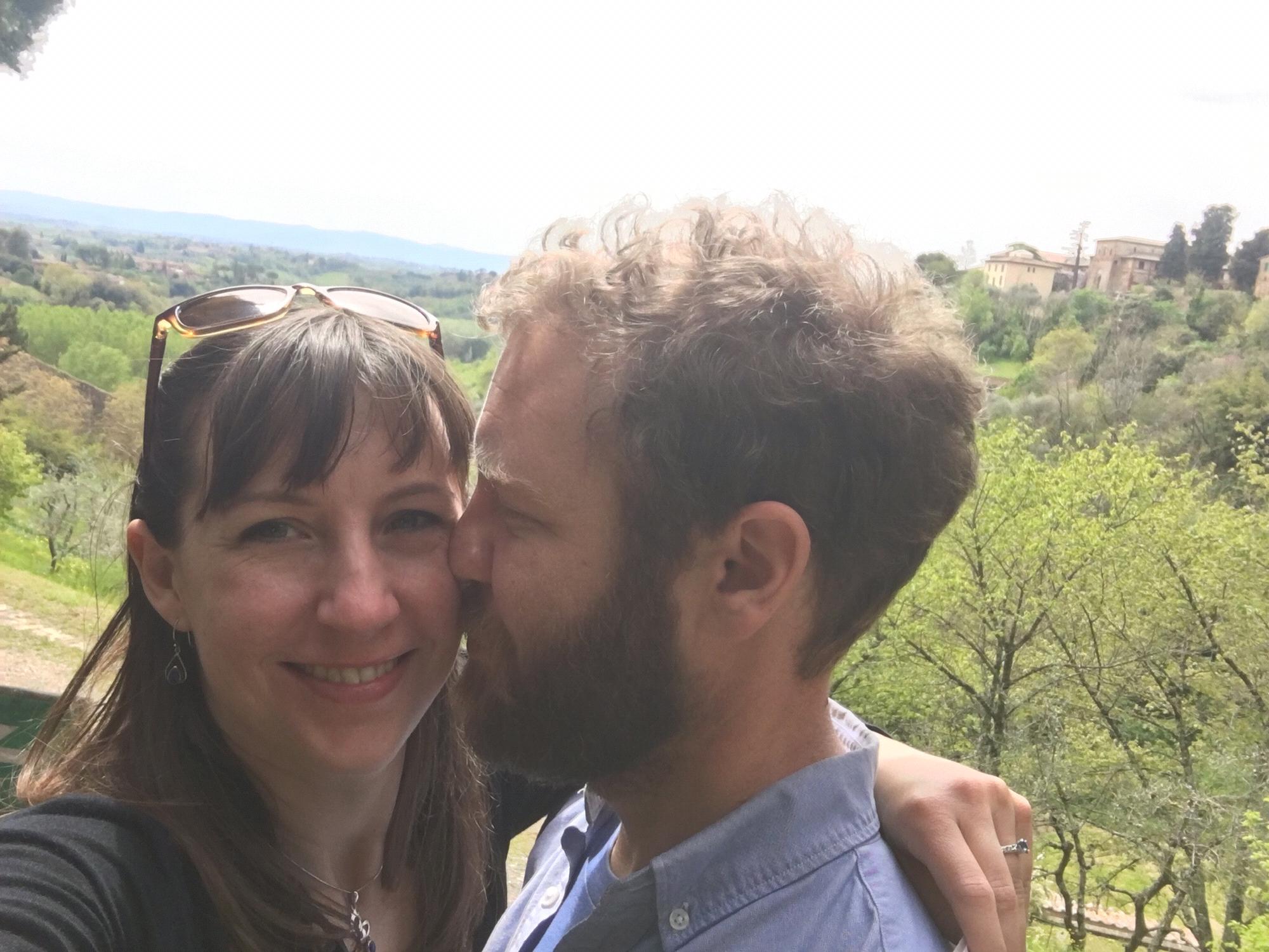 Enjoying our new engagement in Siena, Italy