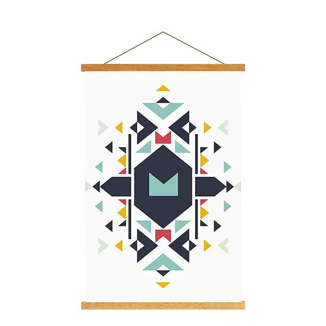 Ywlake Magnetic Poster Hanger, 8x10 8x20 8x11 Poster Frame Wood Wooden Magnet Print Posters Dowel Scroll Hanger Hangers Hanging Kit for Walls Map Canvas Artwork (Teak Wood, 8")