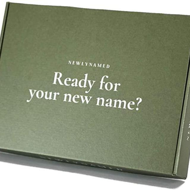 NewlyNamed Box Gift Card | Personalized Name Change After Marriage Kit
