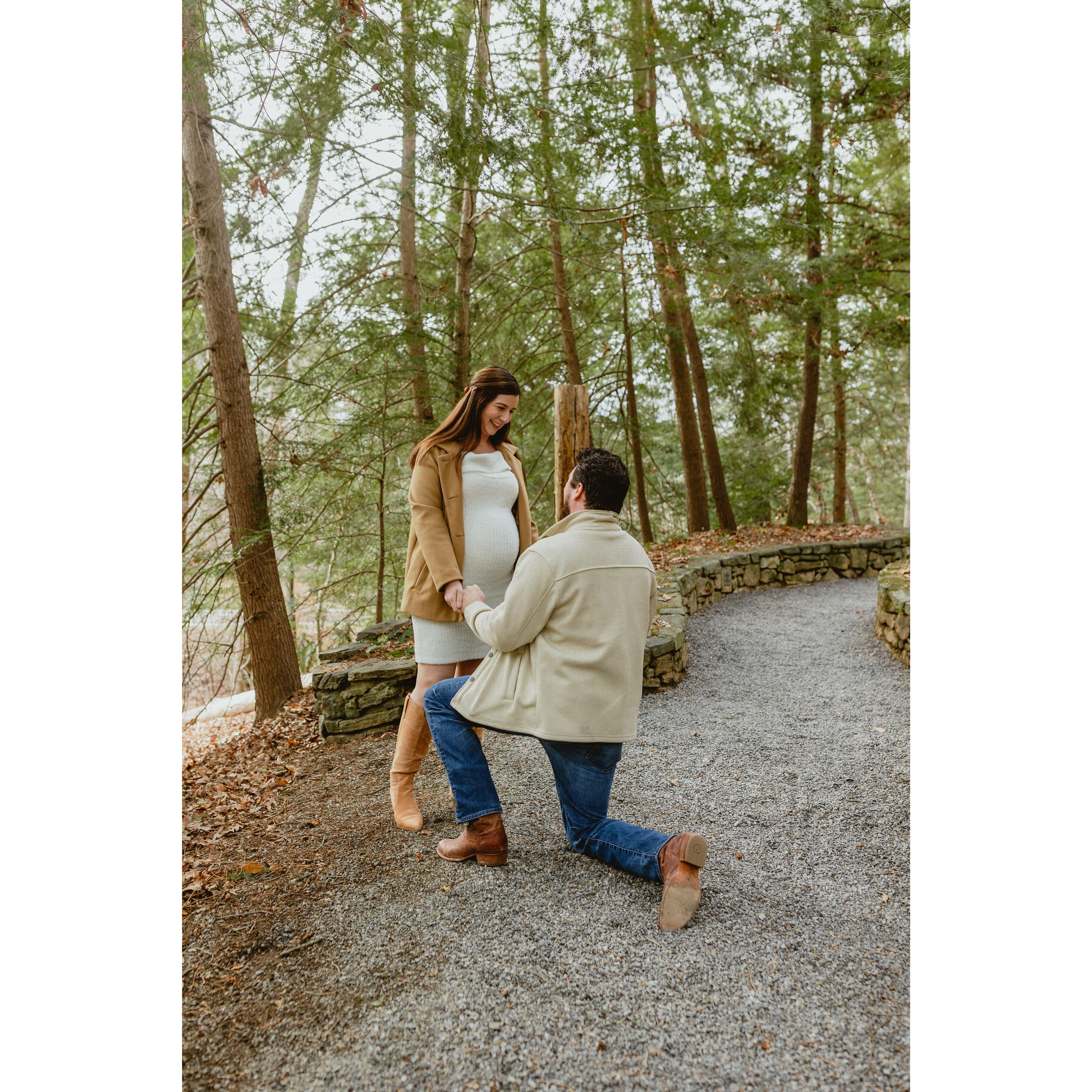 Mark proposed at the Asheville Botanical Garden on December 30, 2023!