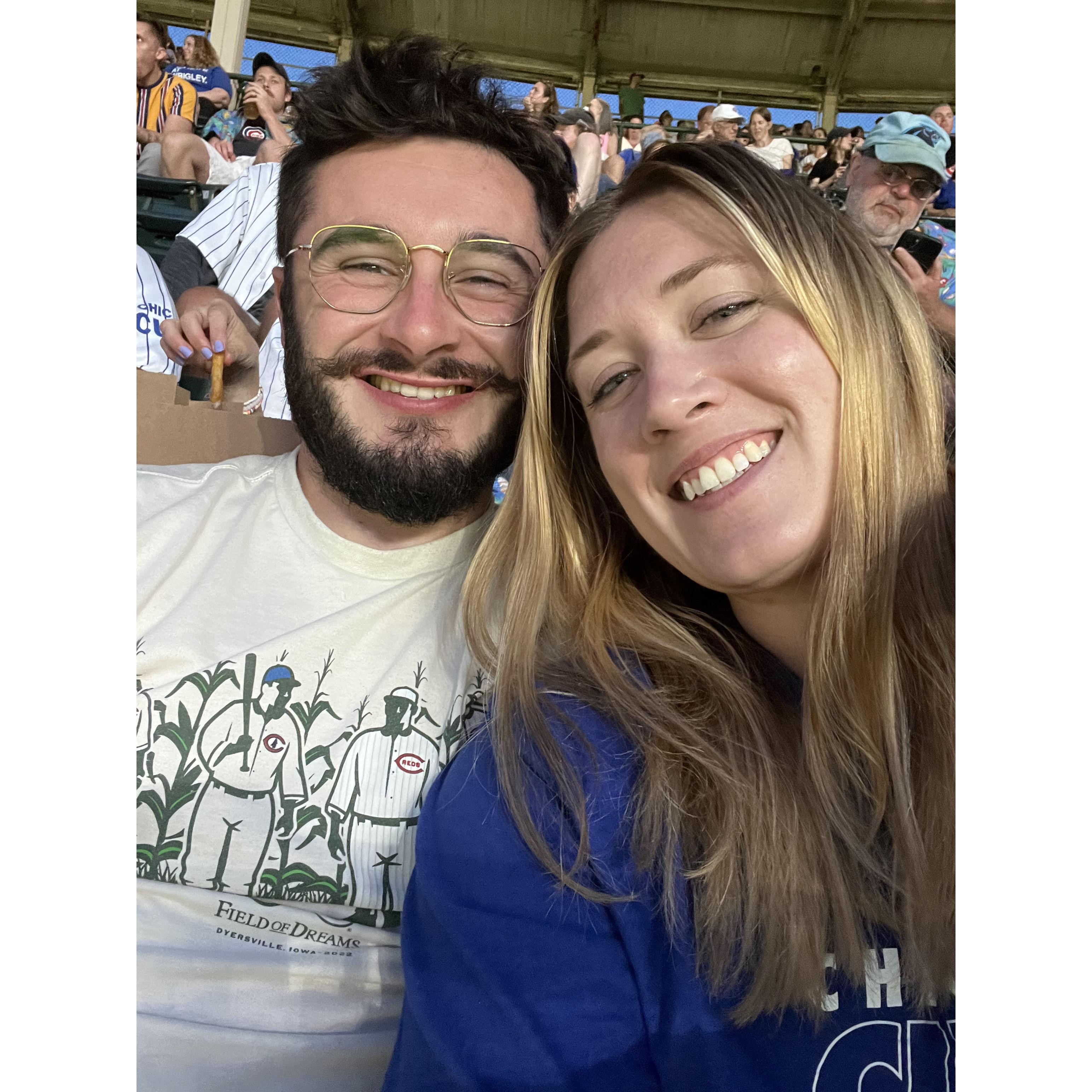Slowly making him a Cubs fan