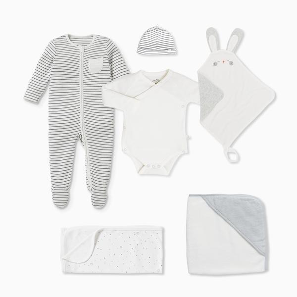 newborn set - grey stripe