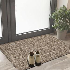 Indoor Door Mat, 24"x35.5", Color: Brown