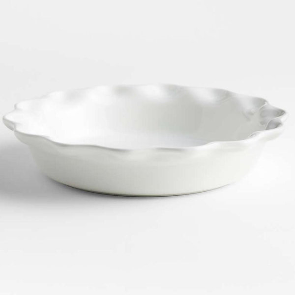 White Heritage Fluted Pie Dish 2-Piece Set