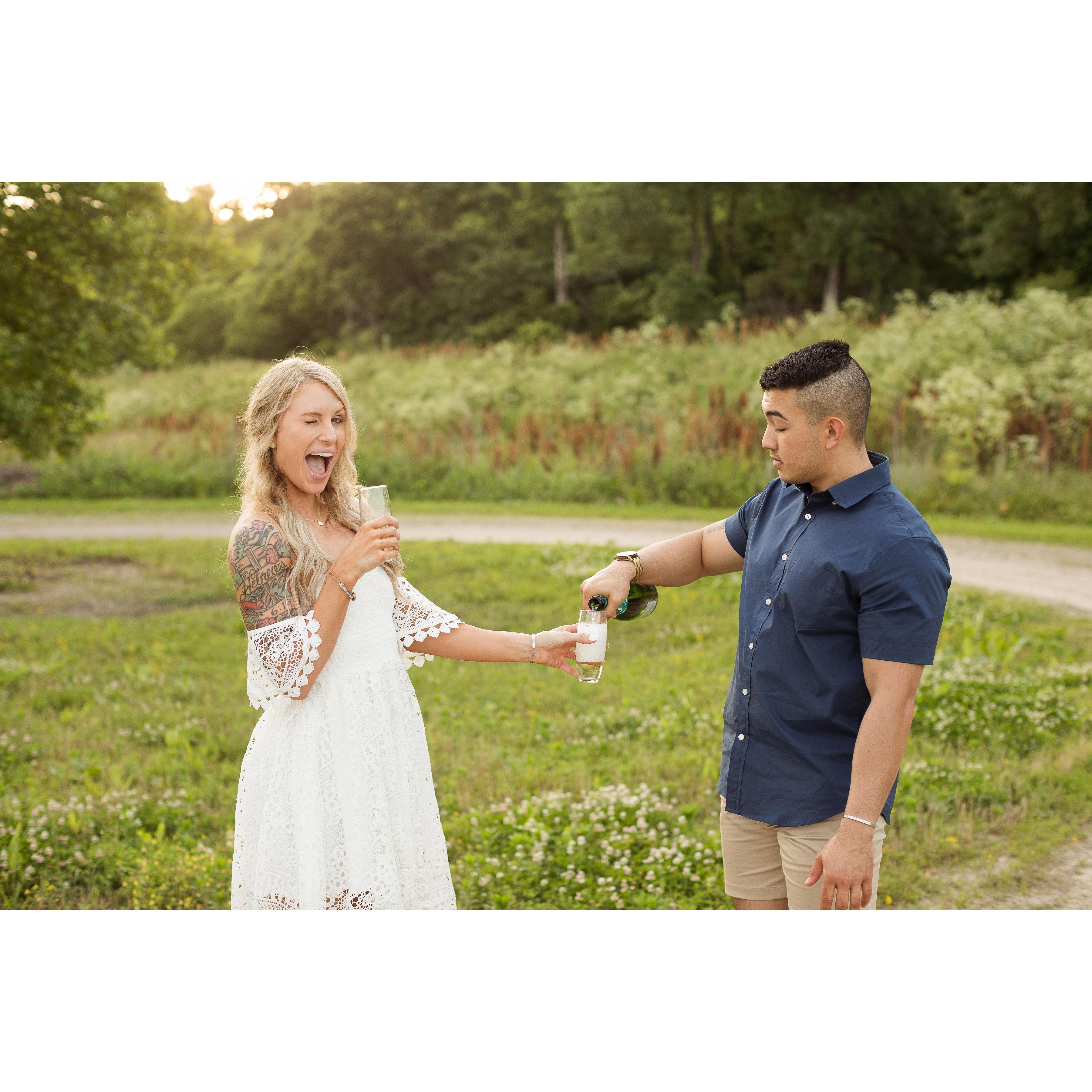 Still haven’t mastered the winking skills.. oh well, he’s still marrying me!