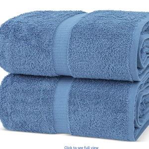 Chakir Turkish Linens, 100% Cotton Premium Quality Turkish Bath Sheets (35''x70'' Large Bath Sheet Towels - Wedgewood)