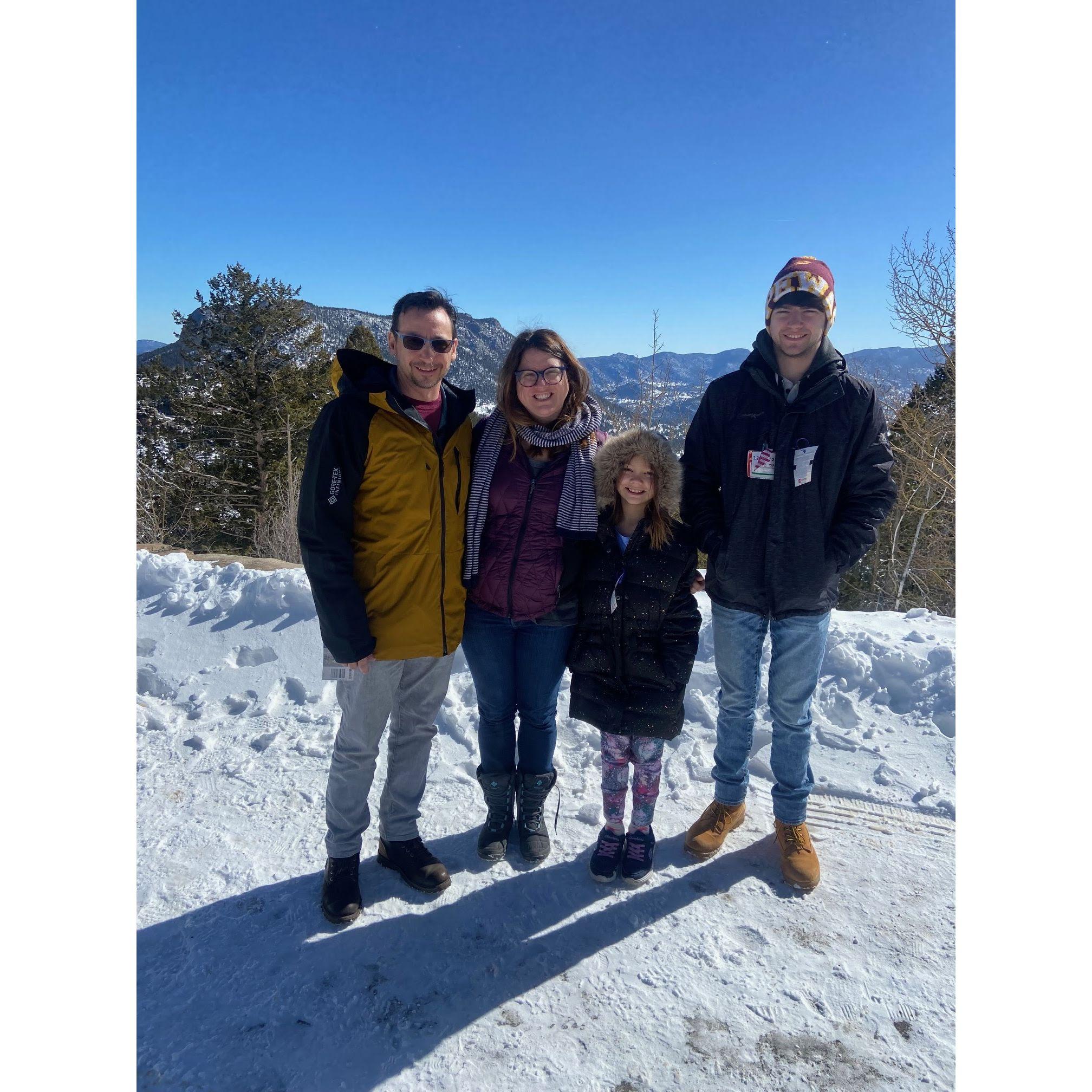 Checking out the sights from atop the mountains in Denver, CO