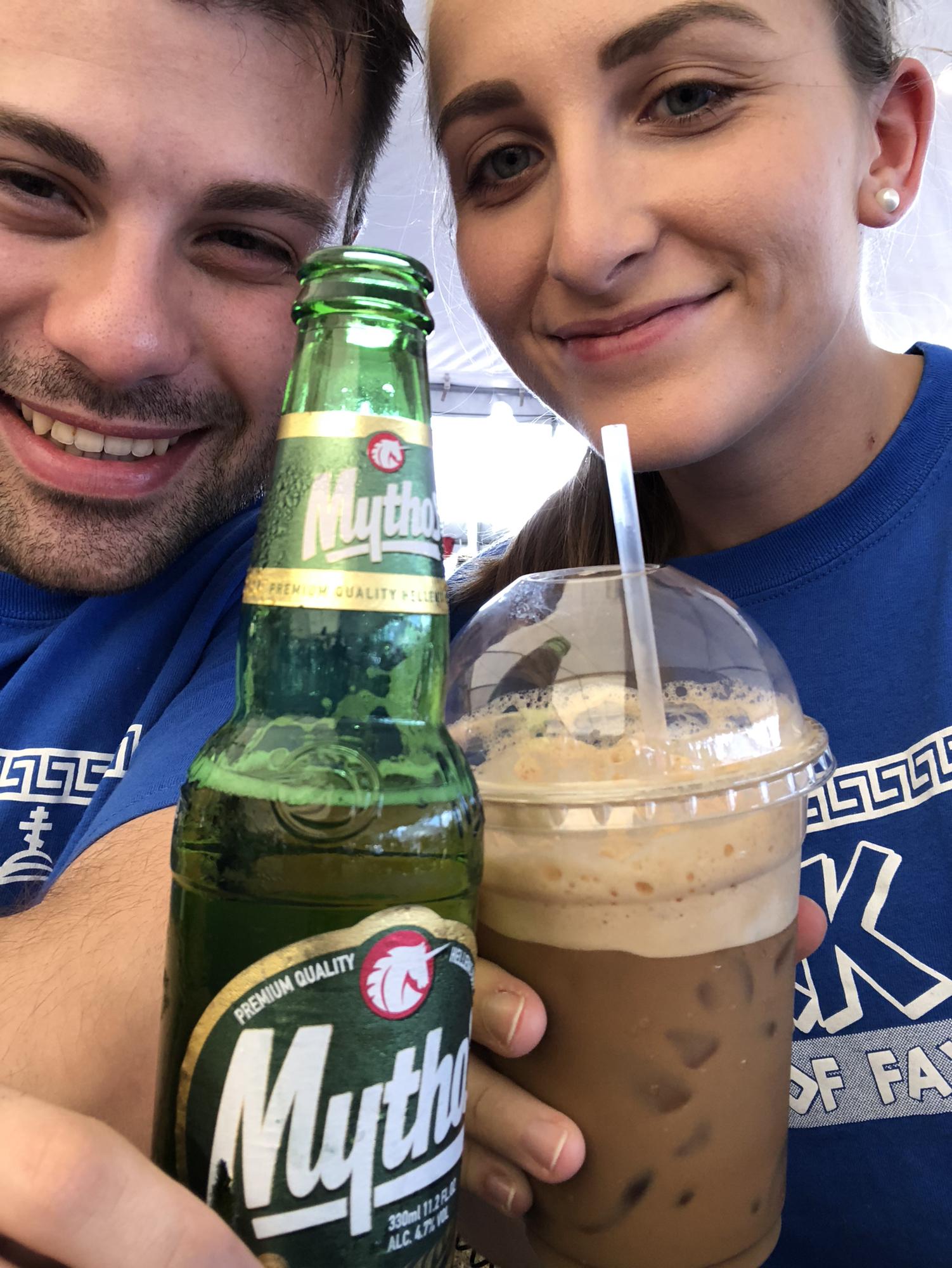 K and A had the opportunity to do their clinicals in Fayetteville, NC, where they became parishioners at Sts. Constantine and Helen GOC. This is us helping at our first Greek fest with the parish!