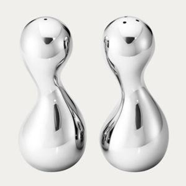Georg Jensen, Cobra salt & pepper grinder set in stainless steel