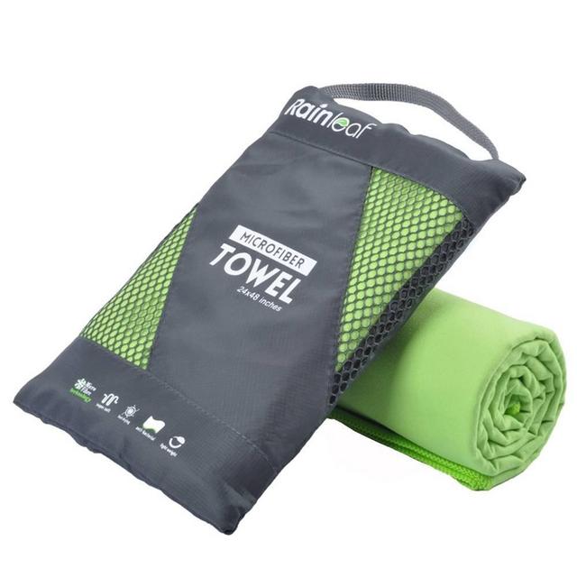 Rainleaf Microfiber Towel Perfect Travel & Sports &Beach Towel. Fast Drying - Super Absorbent - Ultra Compact. Suitable for Camping, Backpacking,Gym, Beach, Swimming,Yoga