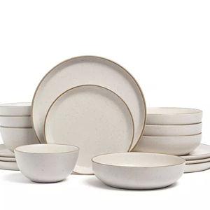 Over&back 16-Piece Artisan Stoneware Dinnerware Set
