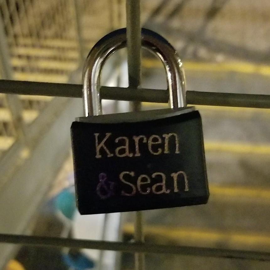 We locked a bridge in Austin on New Years Eve!
