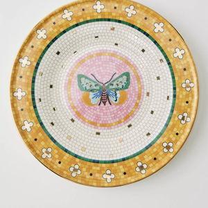 The Bistro Tile Stoneware Dessert Plate: Garden Edition
