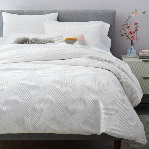 West Elm Modern Geo Duvet Cover - King