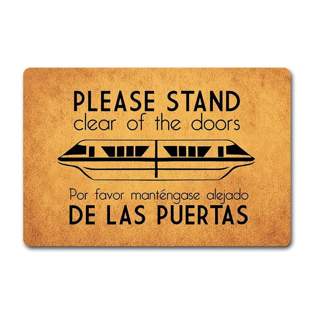 MjiejieM Funny Doormats Please Stand Clear of The Doors Welcome Mat for Entrance Way Rubber Back for Front Door Indoor Outdoor Cute Rugs 23.6"(L) x 15.7"(W)