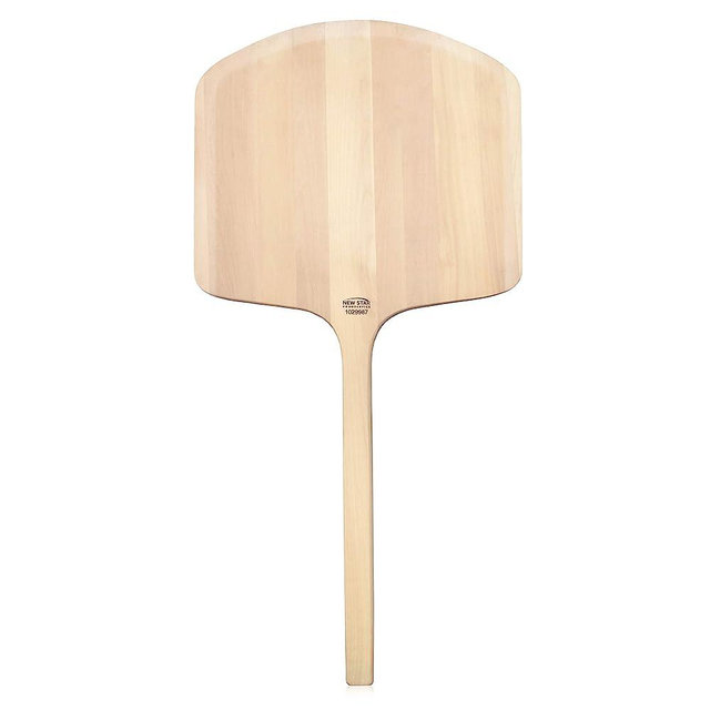 New Star Foodservice 1029987 Restaurant-Grade Wooden Pizza Peel, 20" L x 20" W Plate, with 22" L Wooden Handle, 42" Overall Length