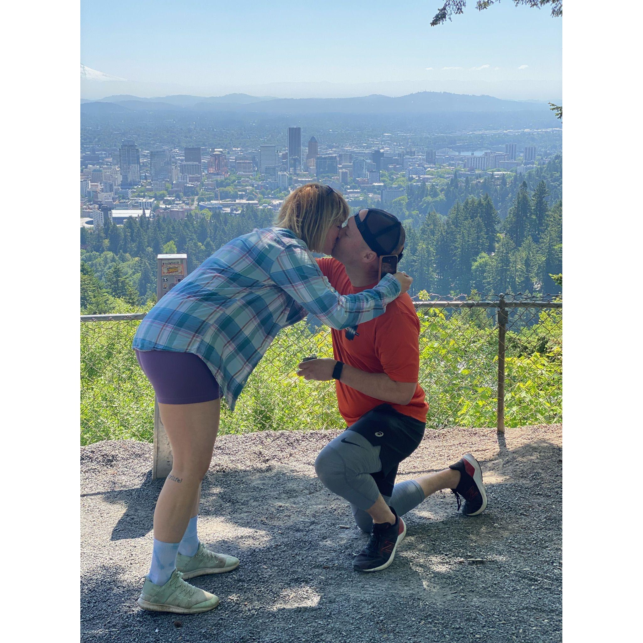 Dan asked Em to marry him on May 15, 2021. According to Emily, he was shaking.