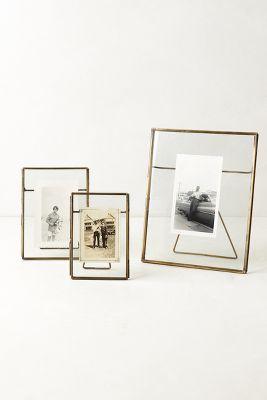 Pressed Glass Antique Brass 4 x 6 Photo Frame