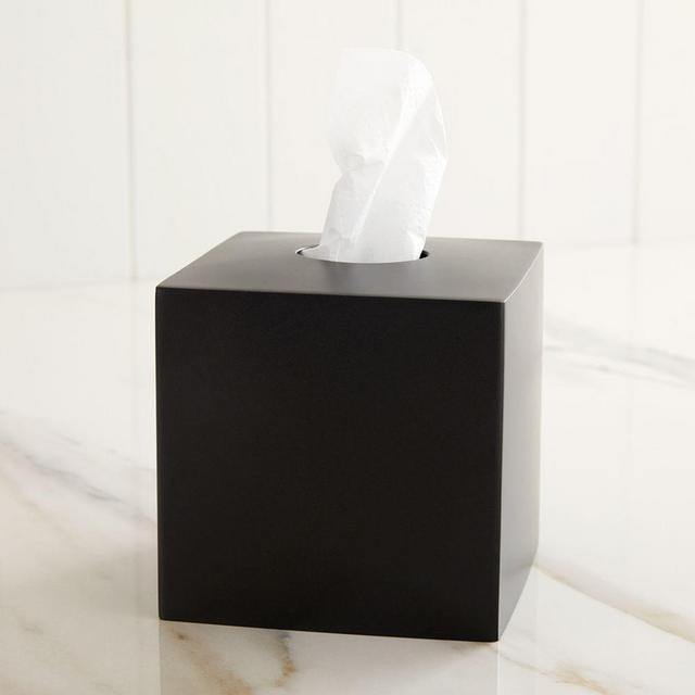 Caspian Bath Accessories, Tissue Box, Stainless Steel, Dark Bronze