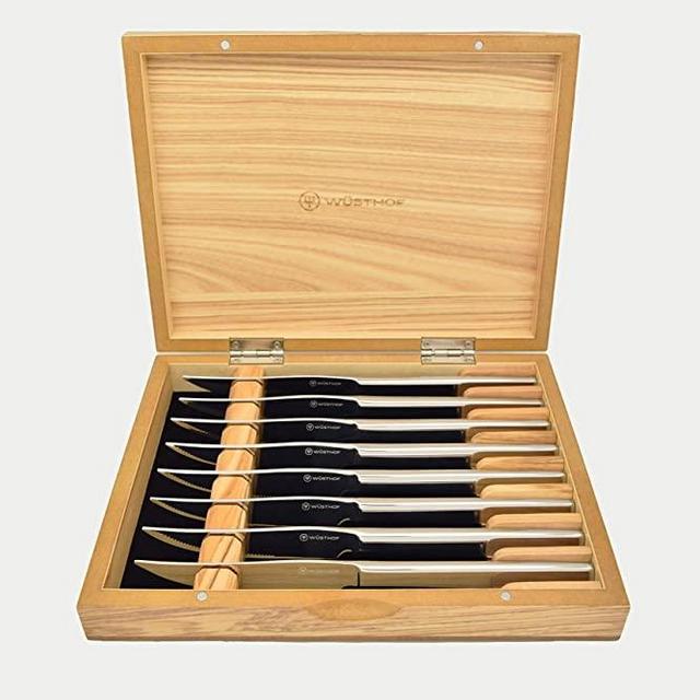 Wusthof Olivewood Chest 8 Piece Stainless Steel Steak Knife Set