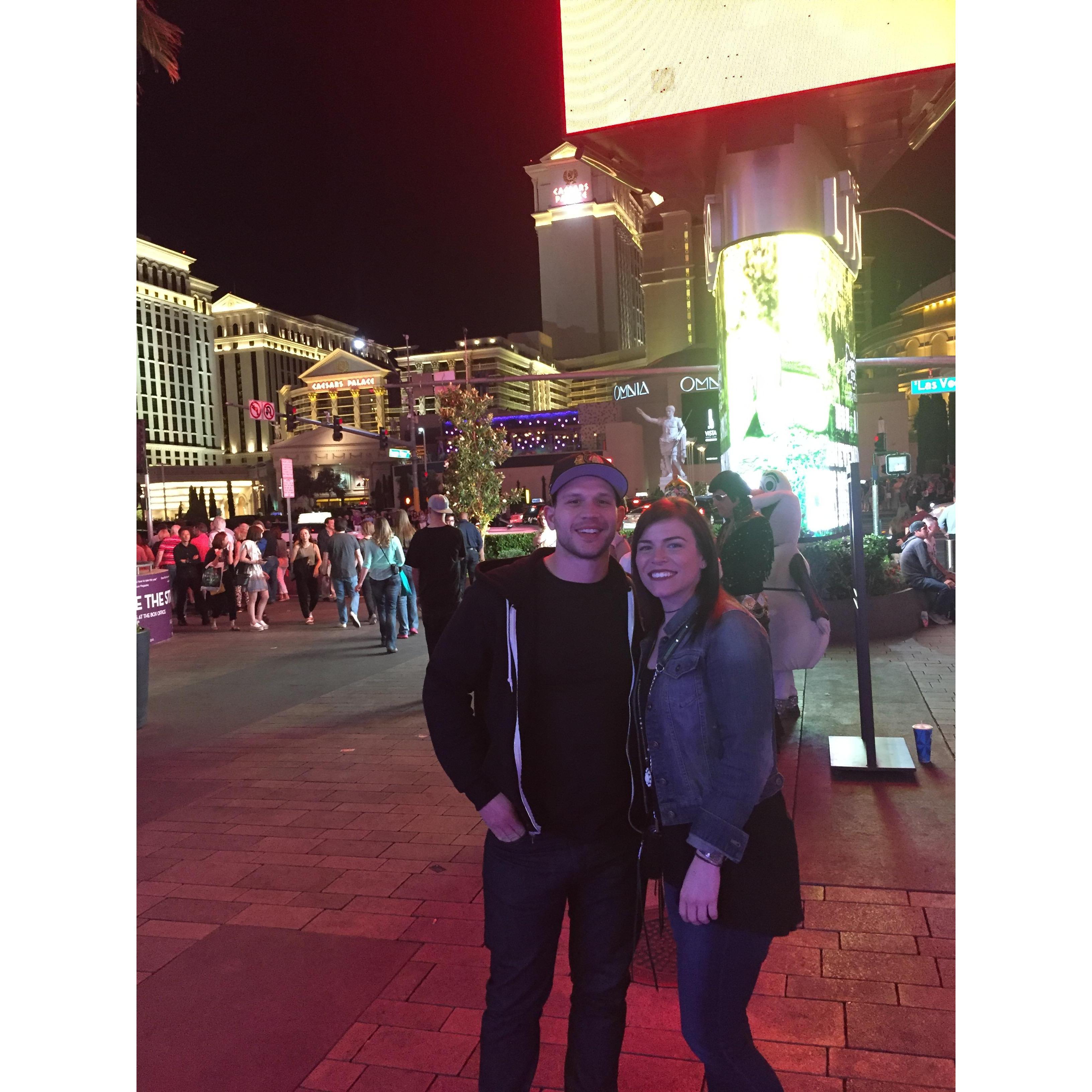 Anthony's first time in Vegas on our trip for my 30th birthday.