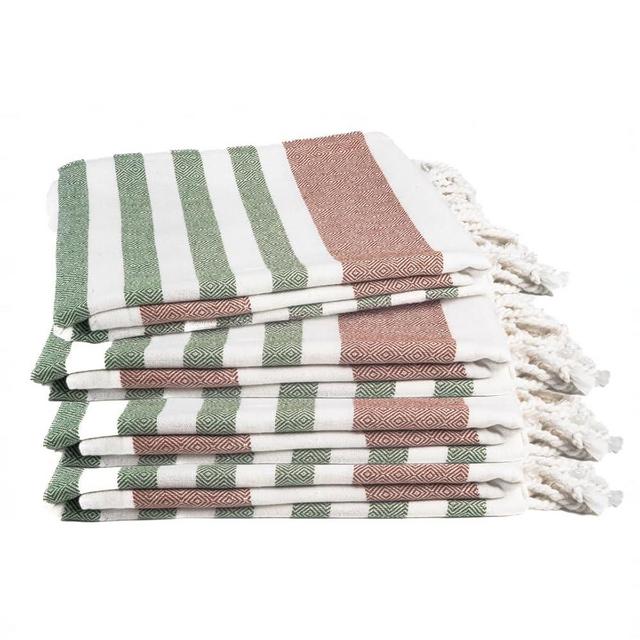 9Threads Cotton Turkish Beach Towel with Towels Oversized 36"x72" Pool Absorbent Extra Large Quick Dry Sand Travel Towel (Kavee Mist, 4 Pack)