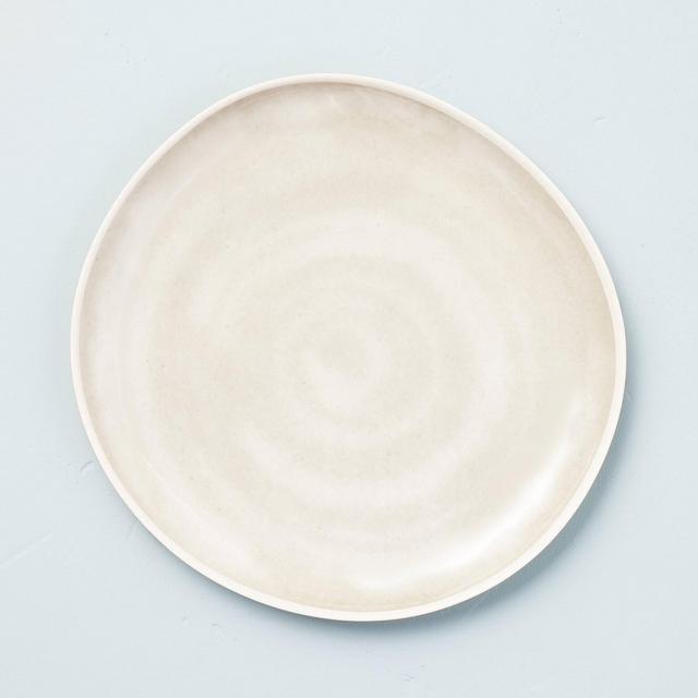 11" Tonal Bamboo-Melamine Dinner Plate Natural/Cream - Hearth & Hand™ with Magnolia