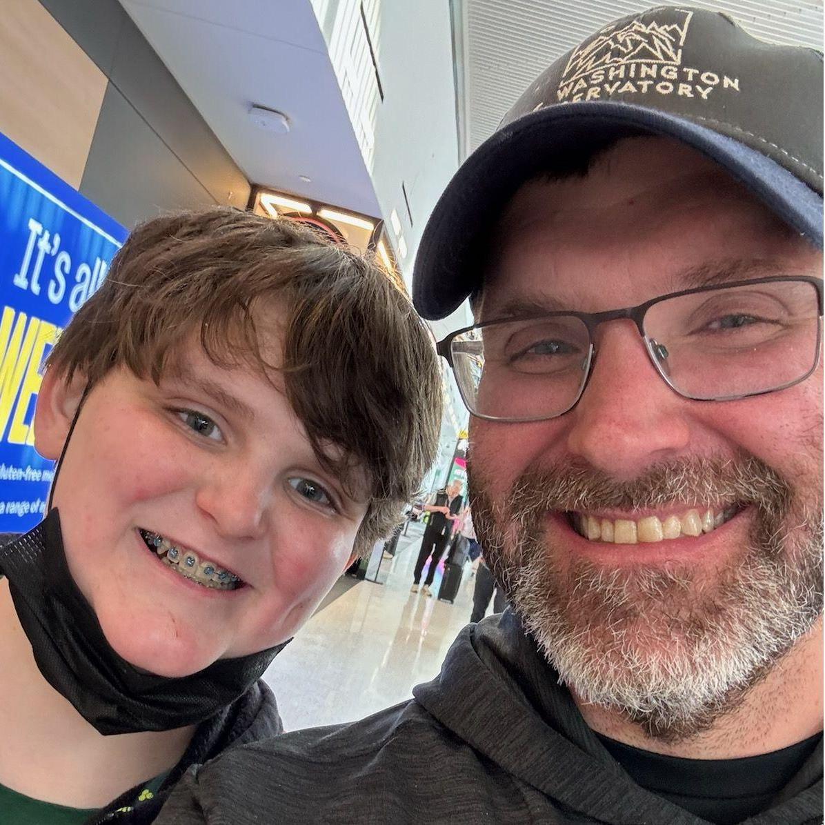 Jack flew solo for the first time to come visit at spring break!!