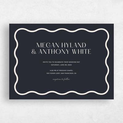 Black Landscape Wedding Invitation - Girard Landscape