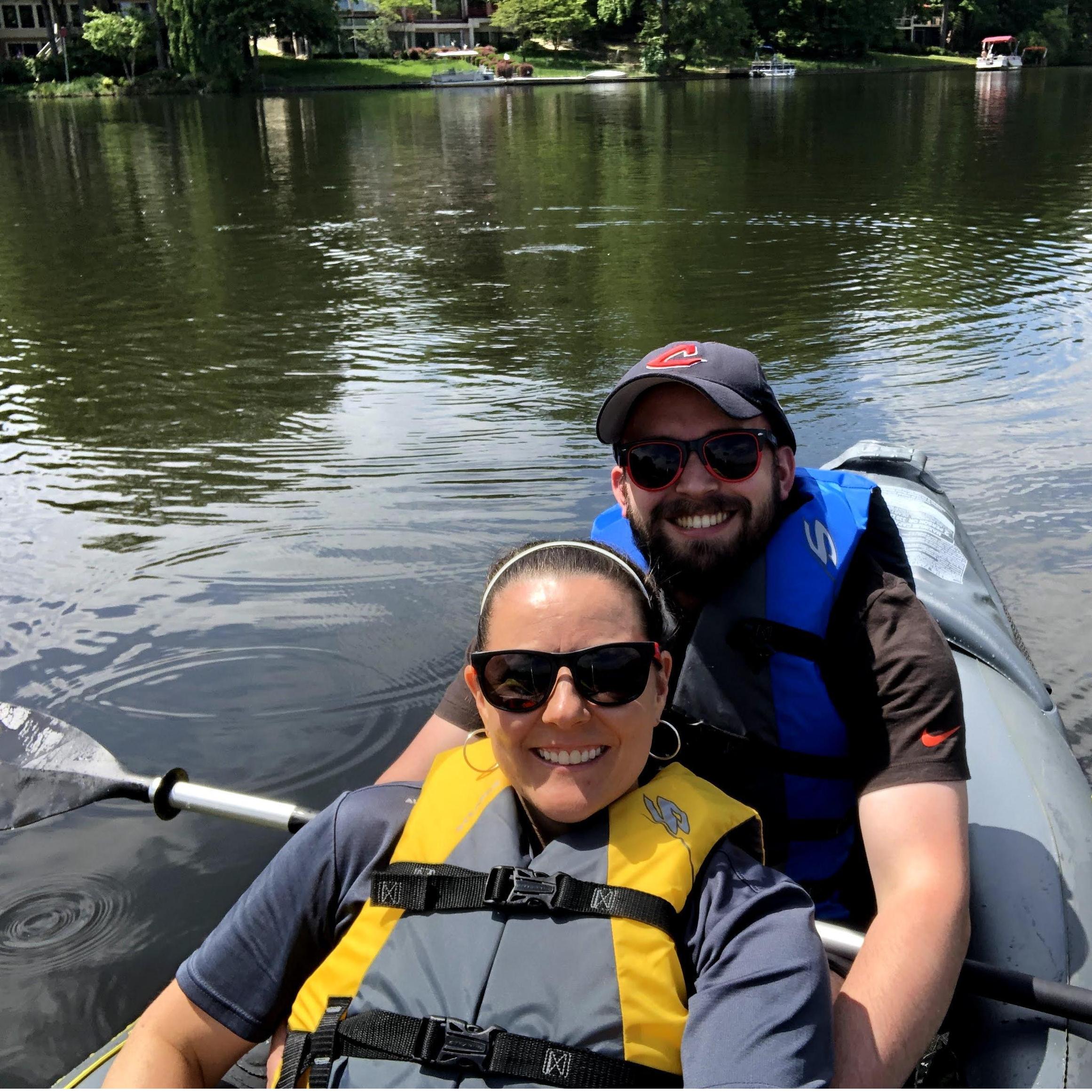 Kayaking this past summer, thanks Marisa and Jason for letting us use your kayak!