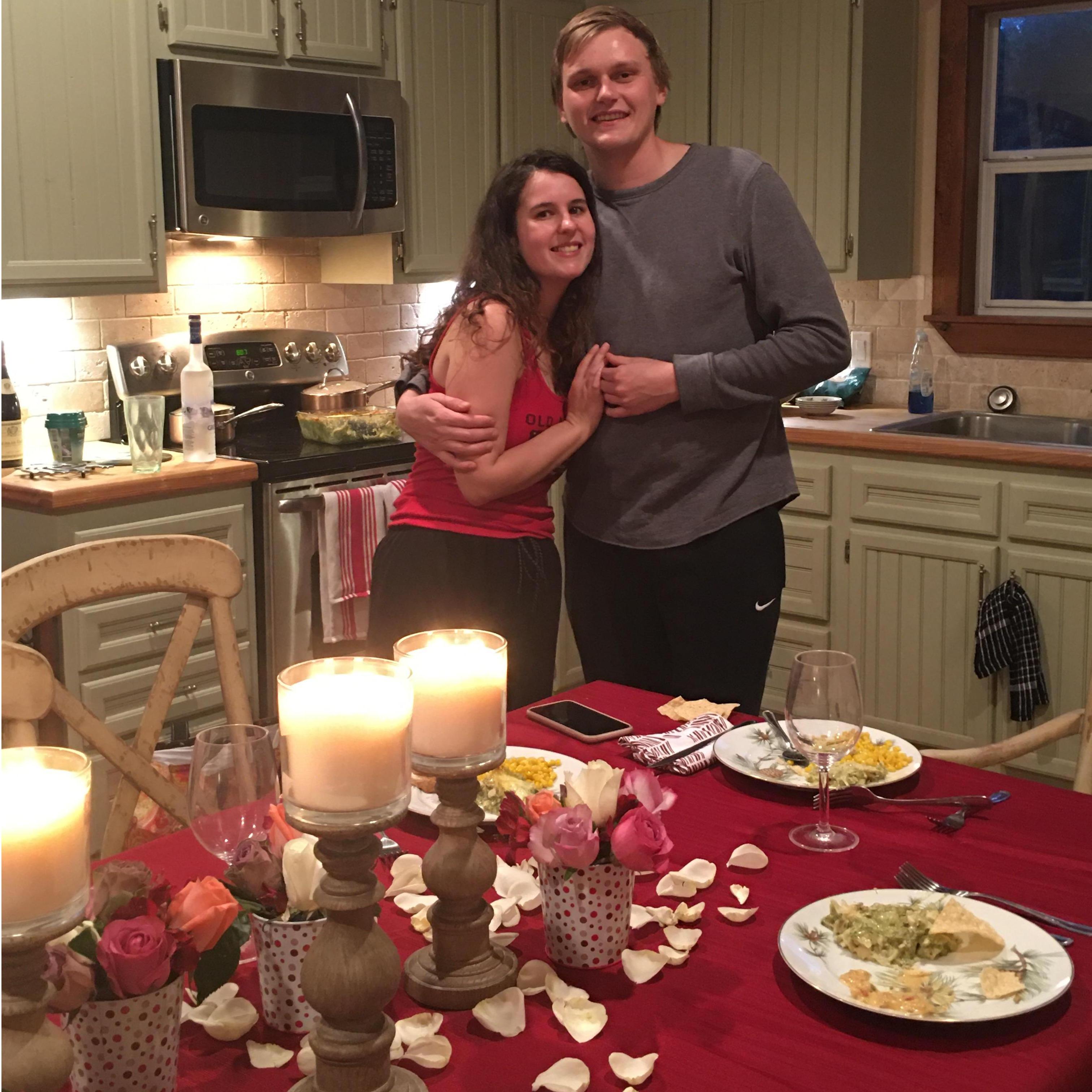 Our engagement at Bob Halbach's cabin in Mineola, TX. Hayden's close friend Alvaro took the pictures of our engagement!