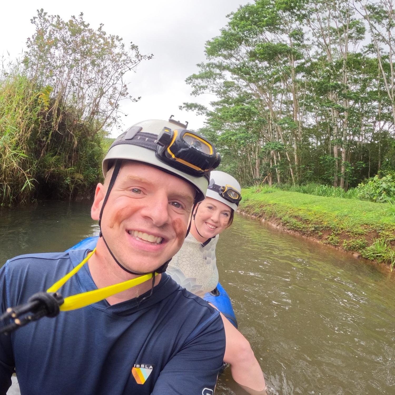 This was a special excursion in Hawaii in 2023 tubing down the miles of irrigation channels and tunnels in Kauai.