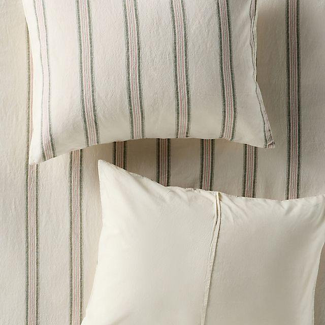 Linen Cotton Yarn Dyed Shams, Set of 2