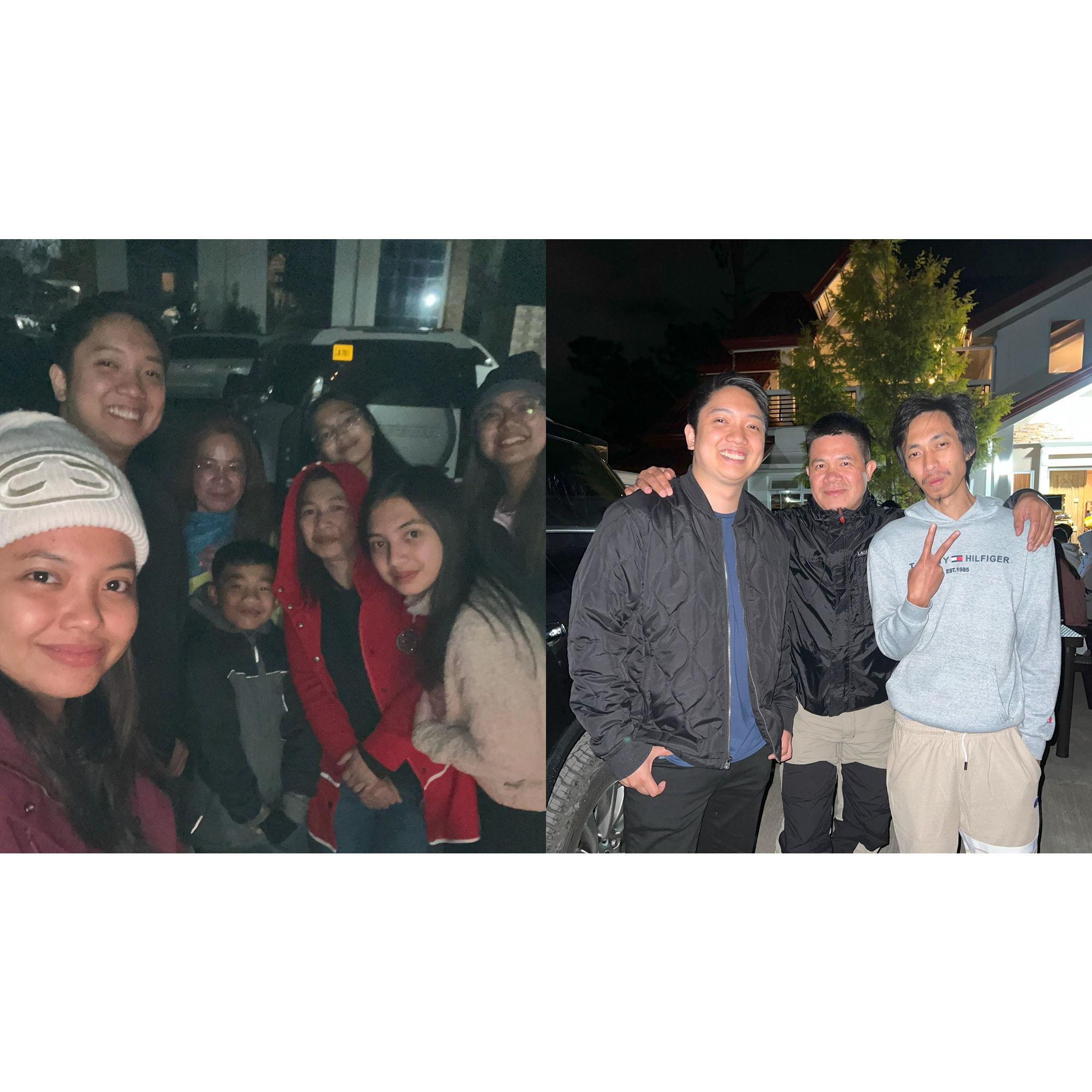 With Arcyl's relatives in Baguio City on Christmas Eve 2022