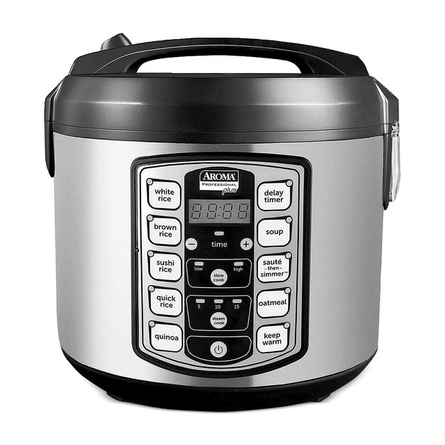 Aroma ARC-5000SB Professional 20-Cup Digital Rice Cooker, Slow Cooker & Food Steamer