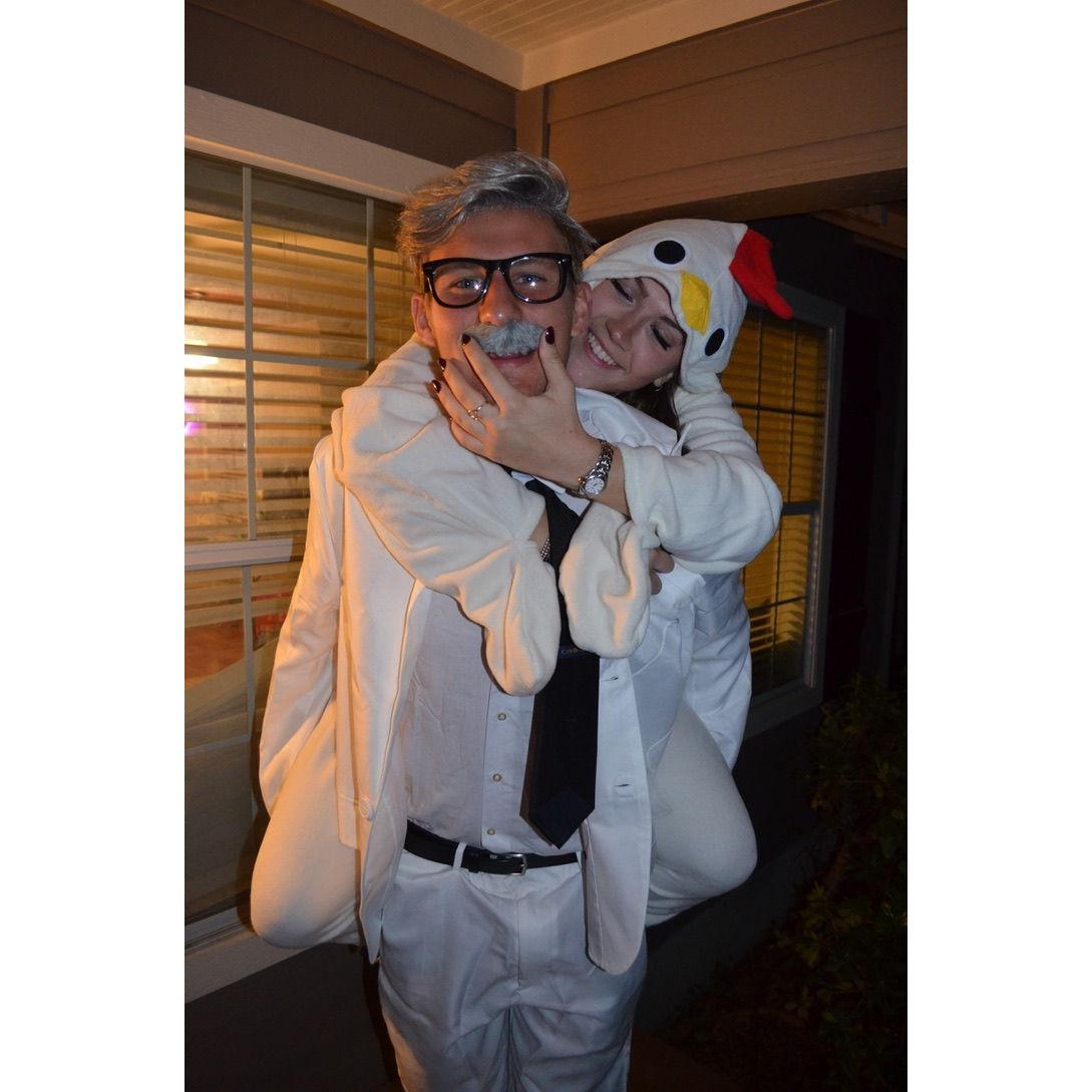 Colonel Sanders and the Chicken.... enough said