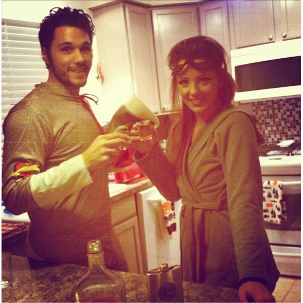 One of the halloween raves we went to :) He was a sock monkey and I do not remember what I was.