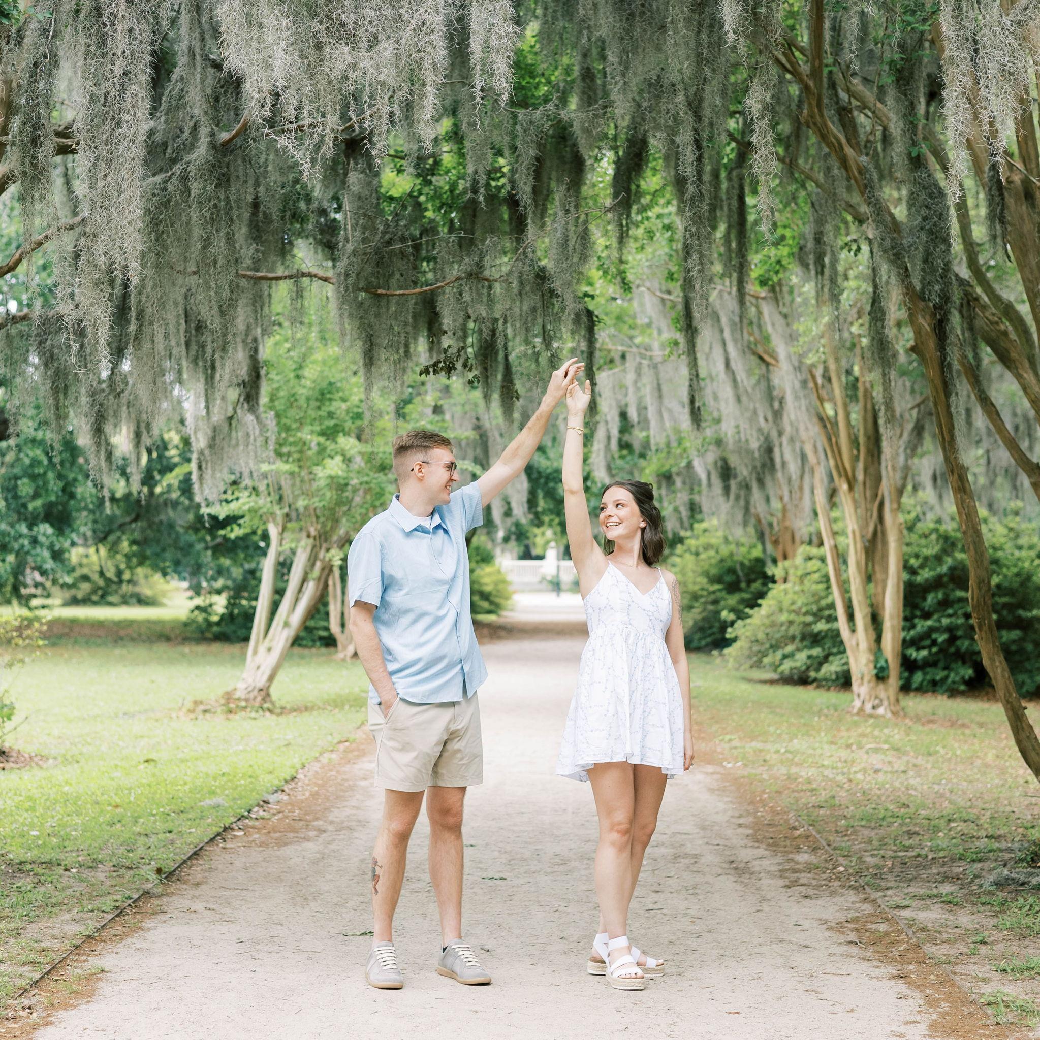 April 27, 2025 (Charleston, SC): We toured our venue and had engagement photos done.