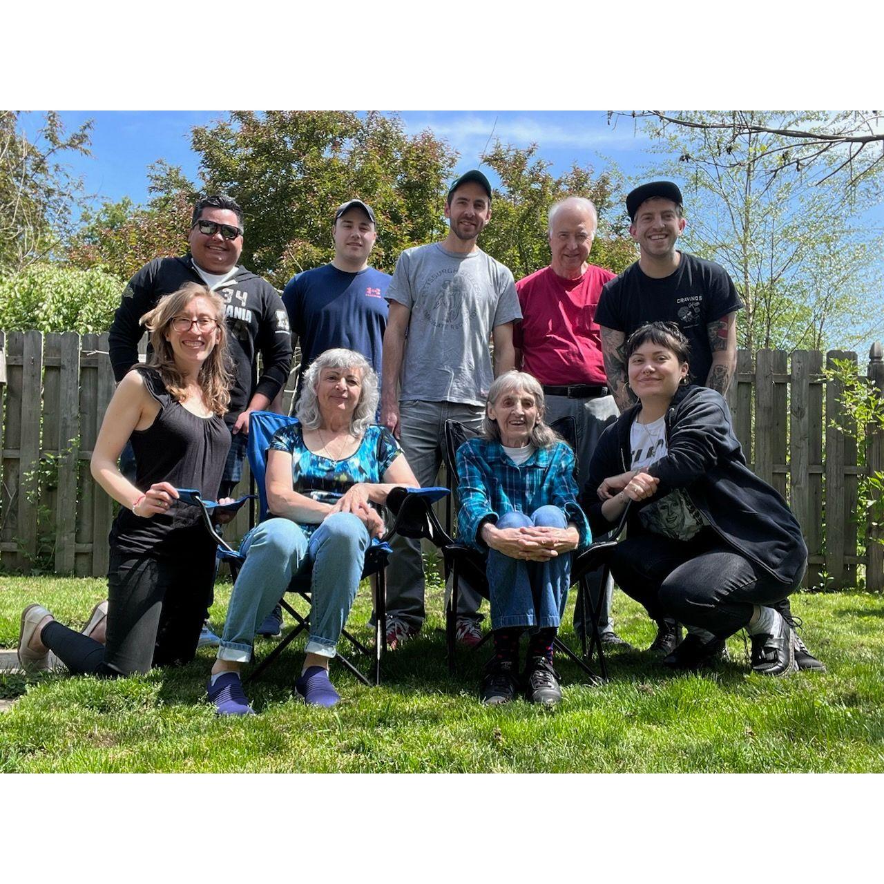 Anne and Mike with the Hildebrand crew. Warren, PA. May 2023.