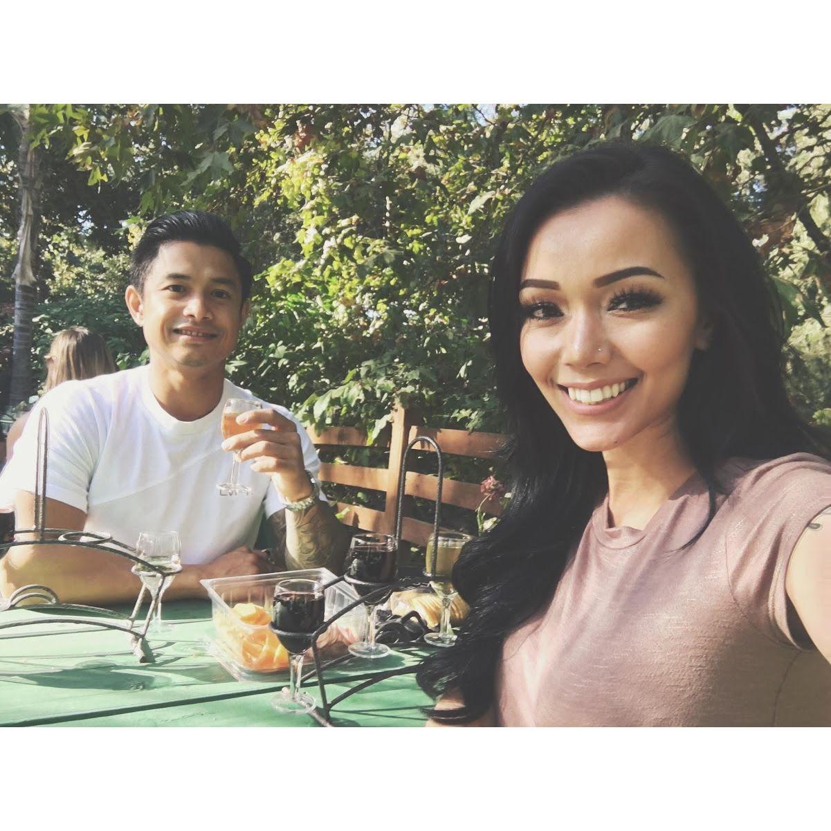 One of our many wine tasting adventures