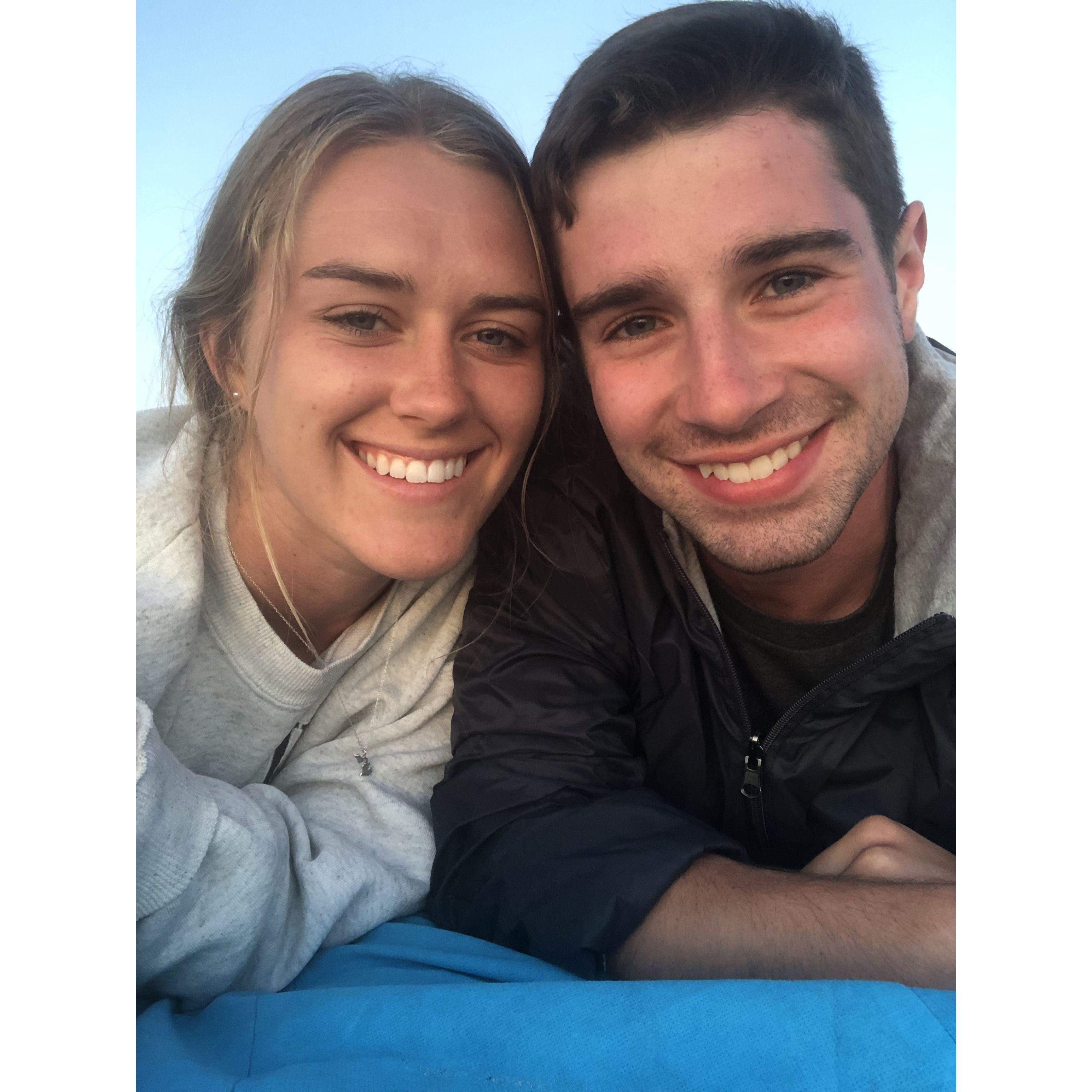 On Matt's first visit to Lake Michigan we watched the sunset at Holland State Park.